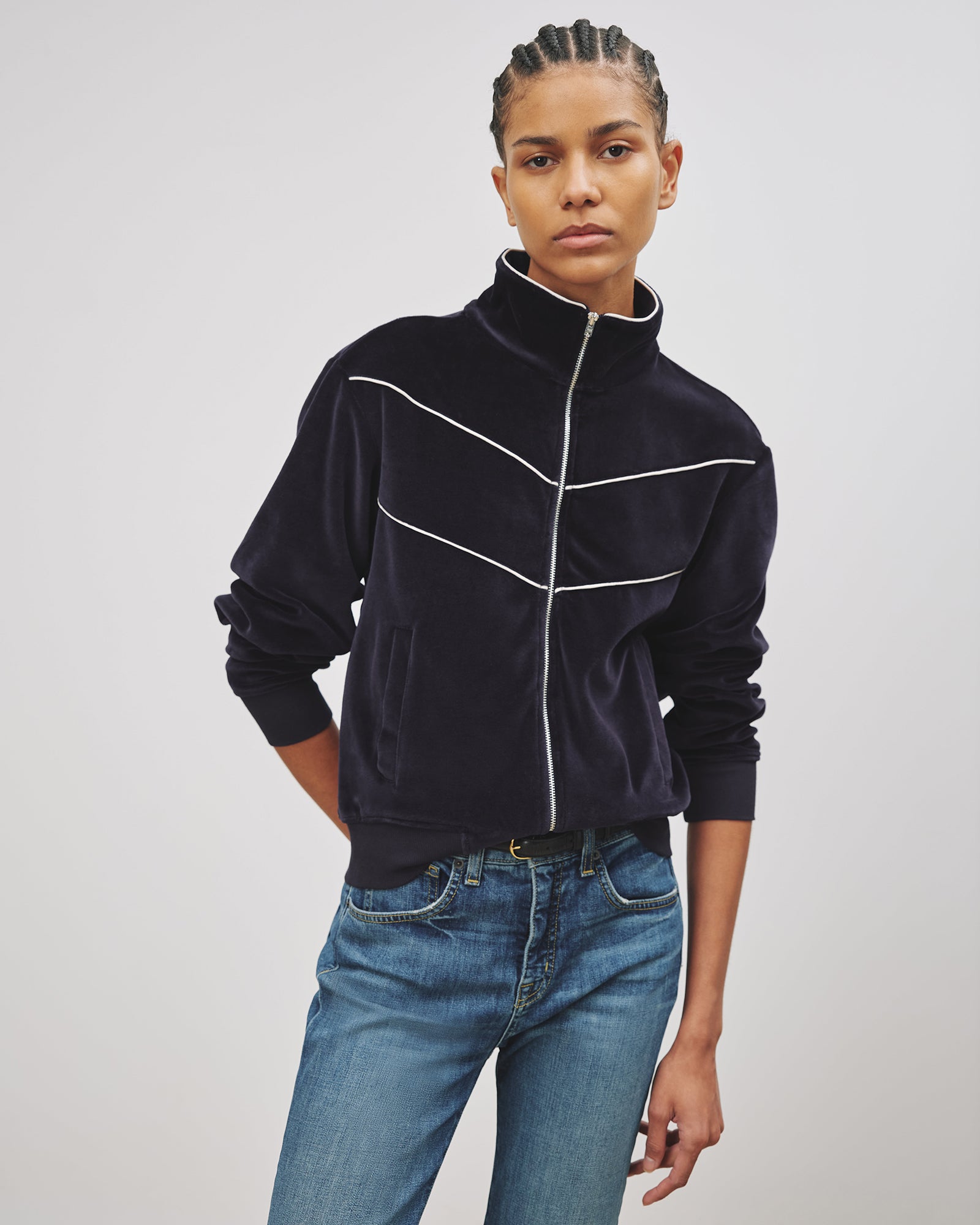 ANDREAS TRACK JACKET WITH PIPING – Nili Lotan