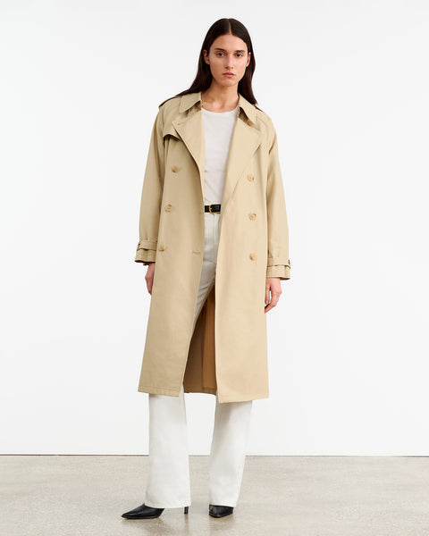 Nili Lotan x Target Women's Tan Pleated Back cheapest Trench Coat