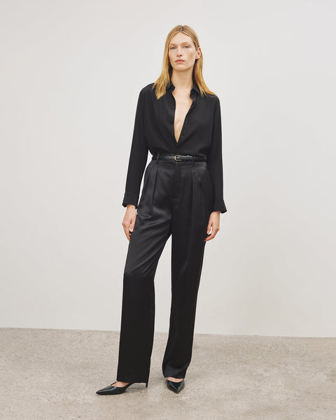 Black Silk Sofia Trouser | P Johnson