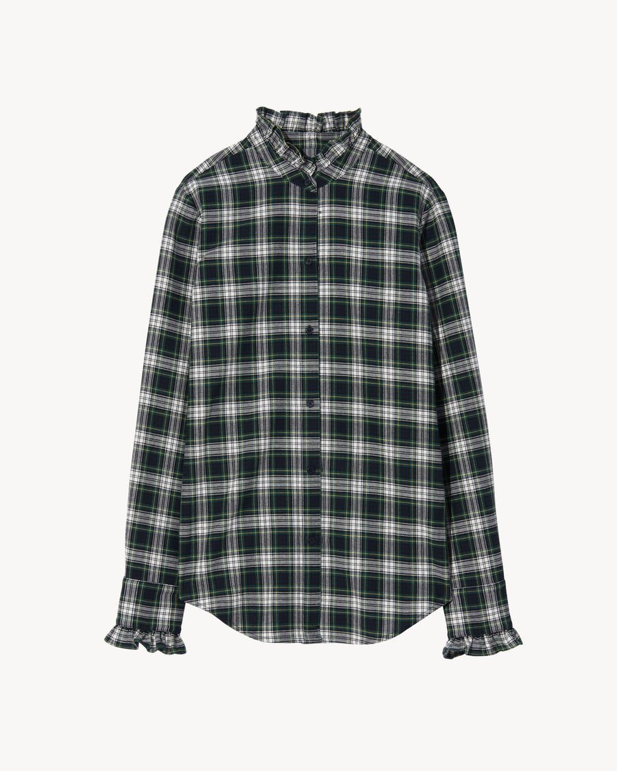 IVORY/GREEN PLAID